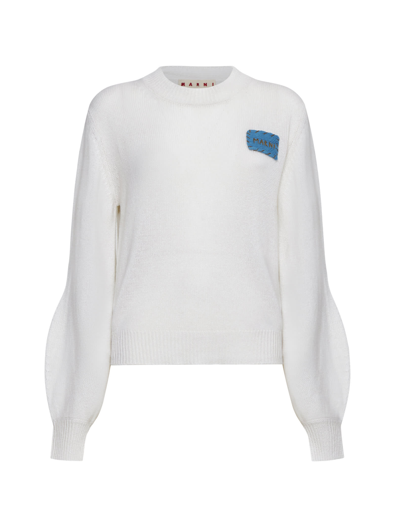 Shop Marni Sweater In Alabaster