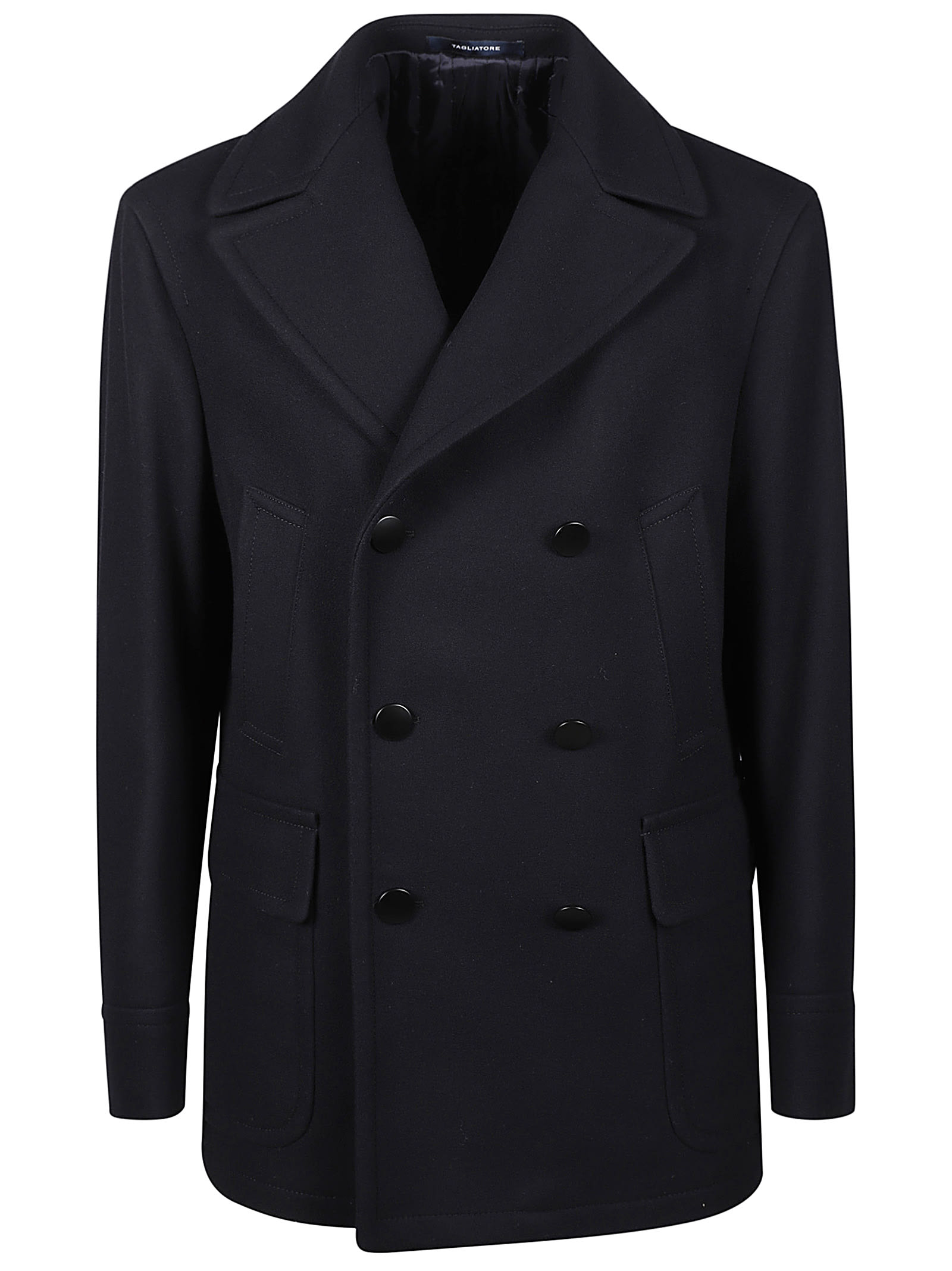 Shop Tagliatore Peacoat In Blu