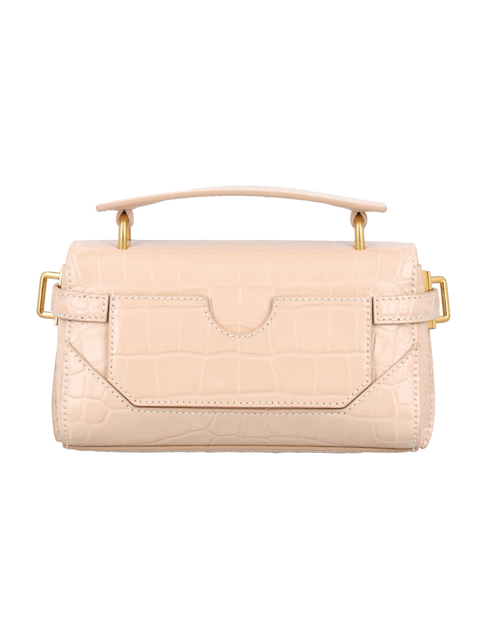 Balmain B-buzz 19 Shoulder Bag In Nude