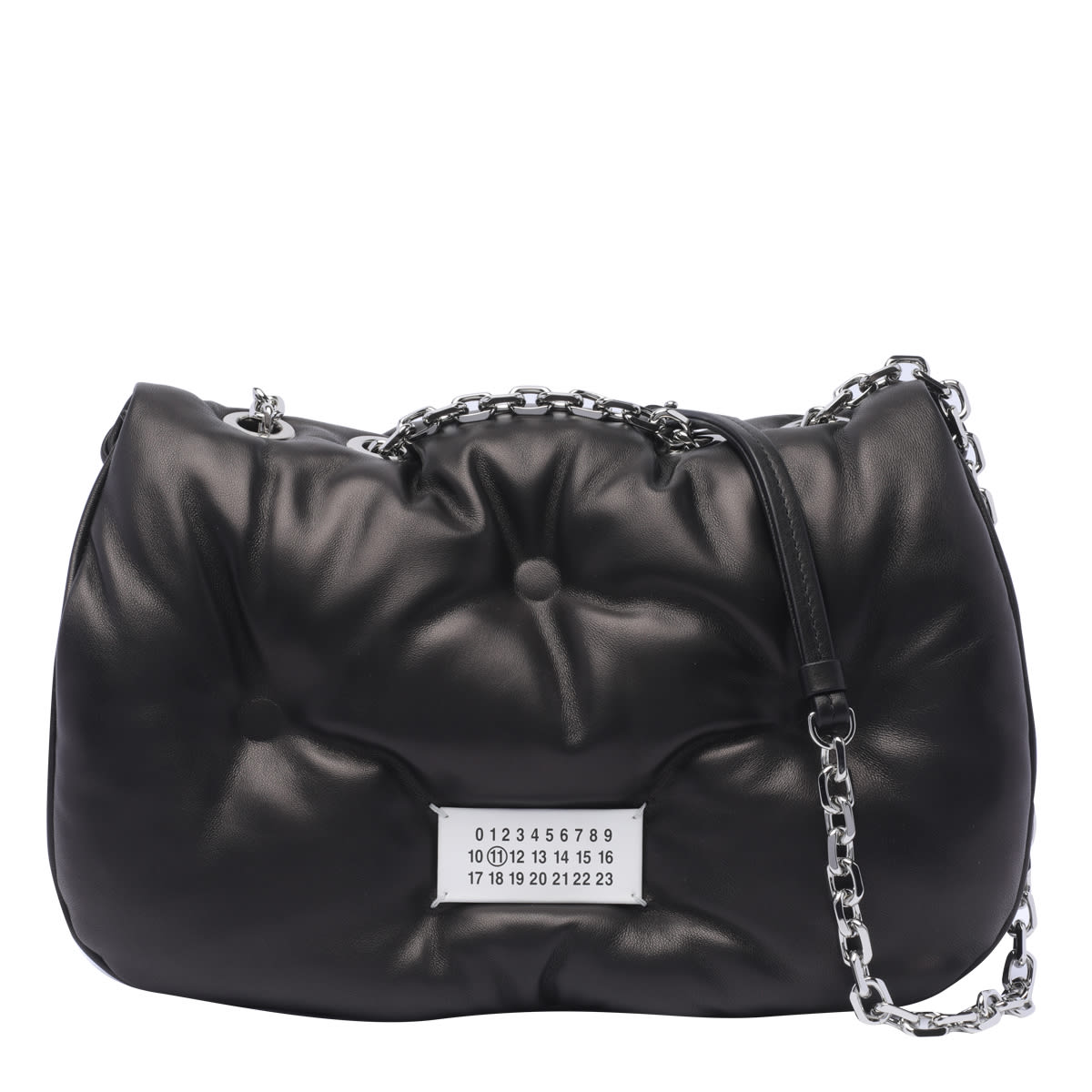 Shop Maison Margiela Glam Slam Flap Medium In Nero