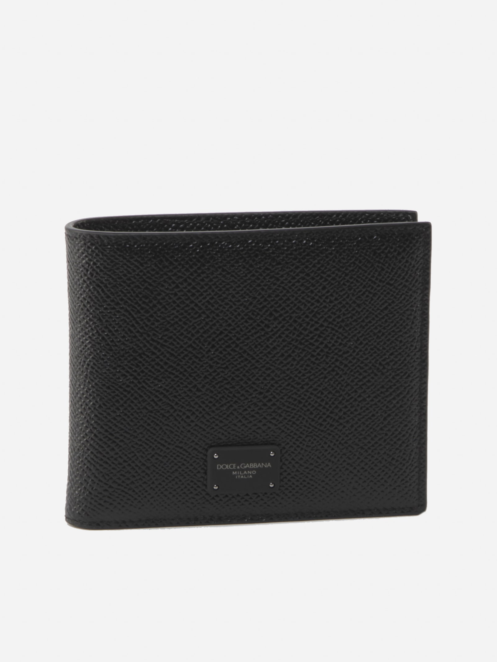 Dolce & Gabbana Black Wallet In Textured Leather