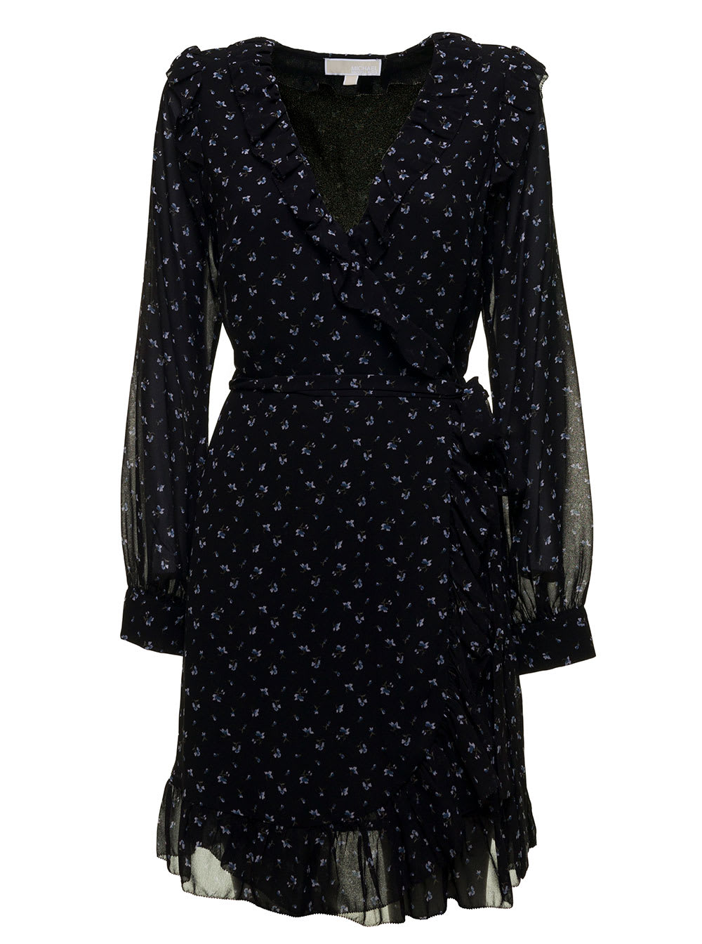 MICHAEL Michael Kors Black Floral Dress In Recycled Fabric