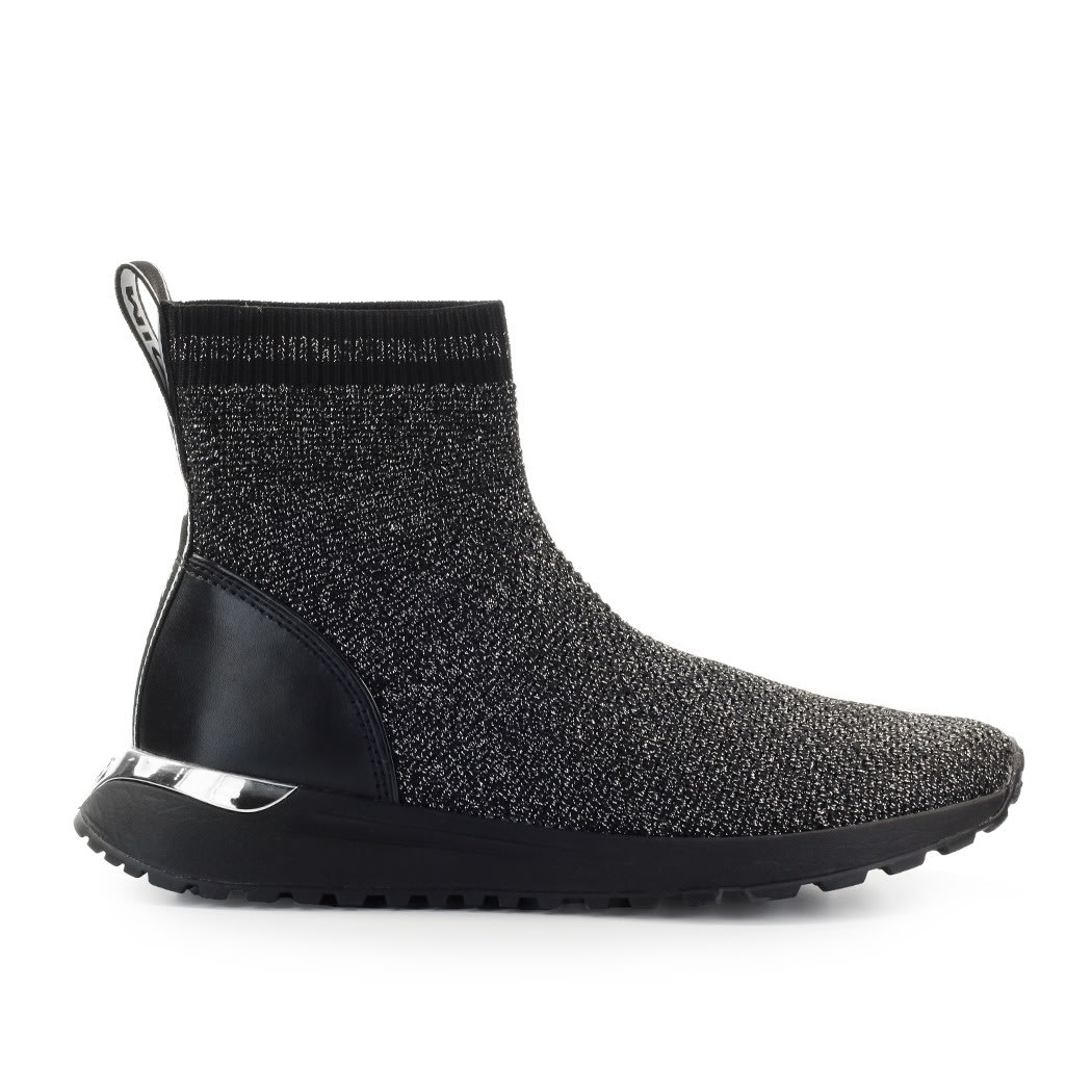 Michael Kors Bodie Black Silver Sock Sneaker
