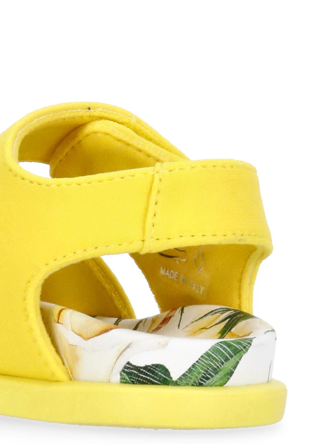 Shop Dolce & Gabbana Sandals With Logo In Yellow