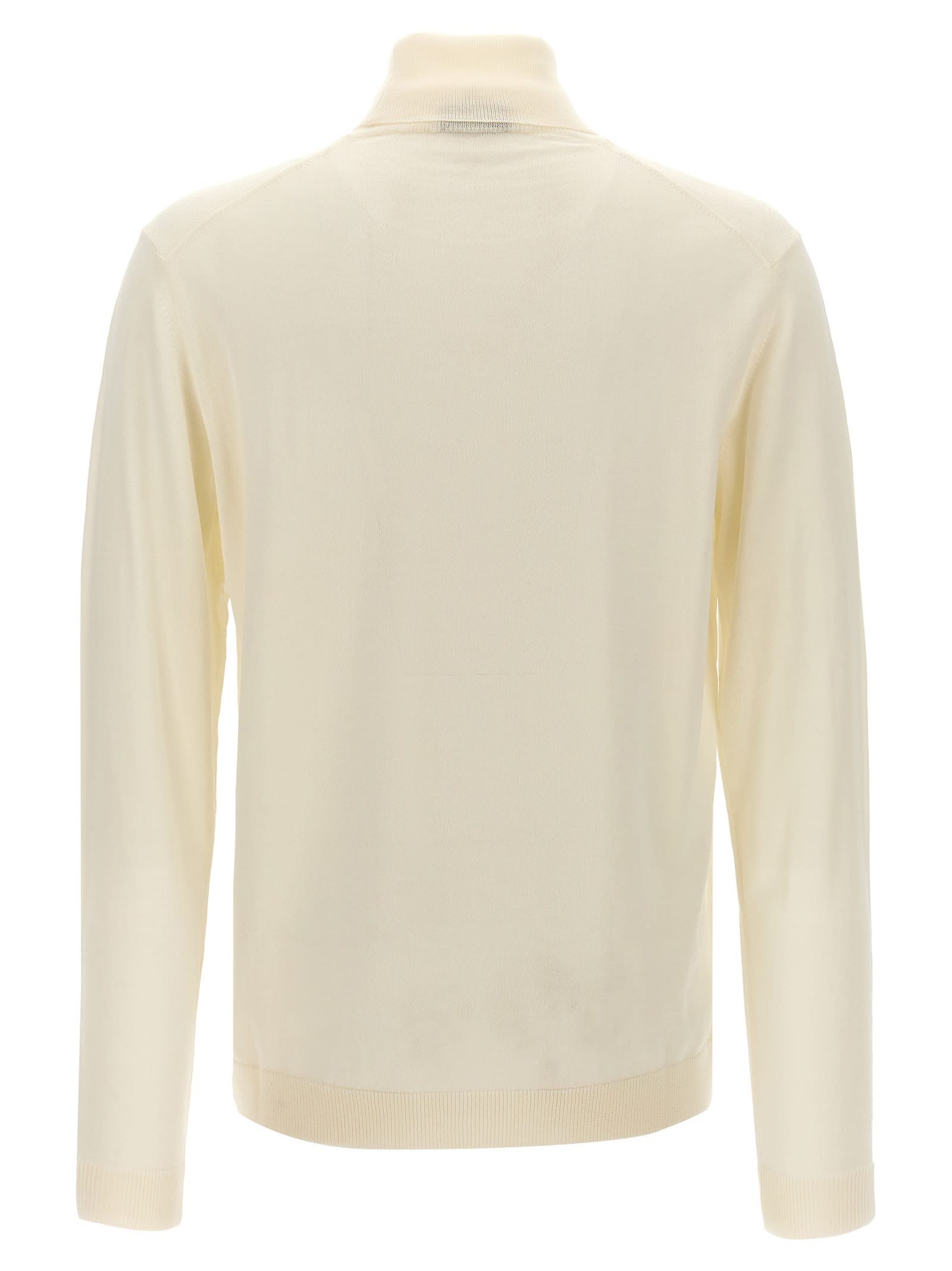 Shop Roberto Collina Wool Turtleneck Sweater In White