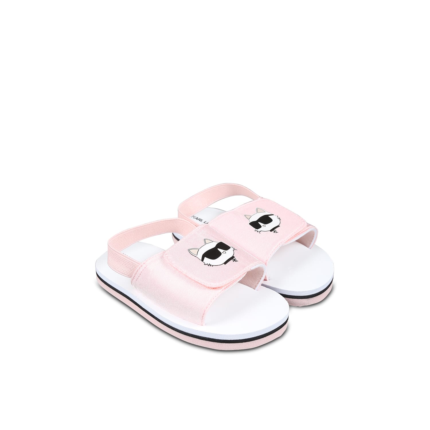 KARL LAGERFELD PINK SANDALS FOR GIRL WITH CHOUPETTE