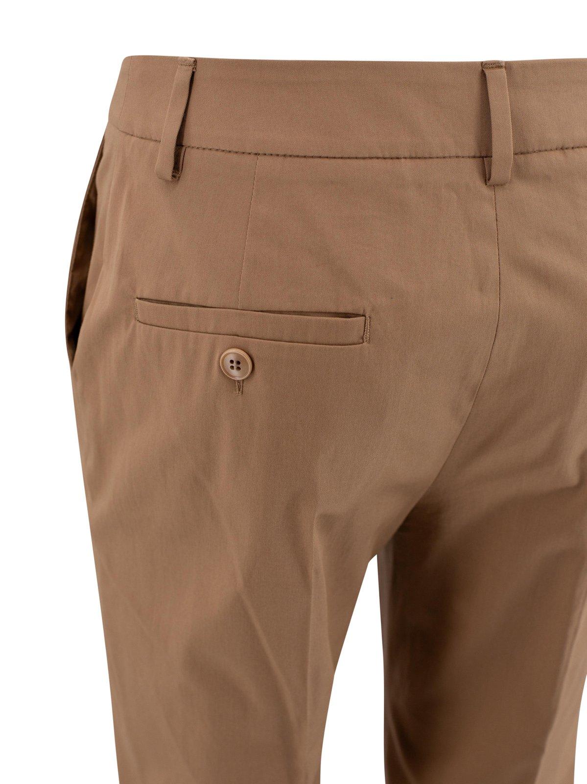 Weekend Max Mara Straight Leg Cropped Pants In Brown
