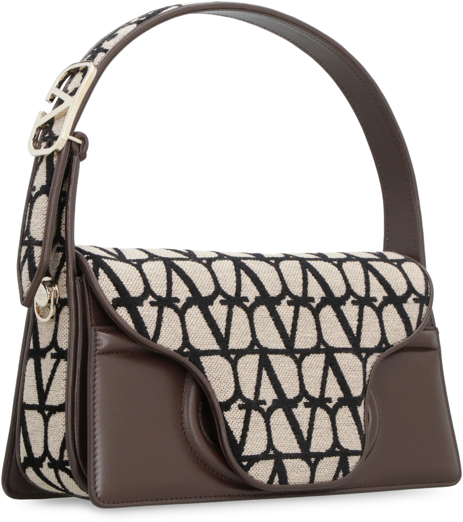 Shop Valentino Garavani - Le Grand Deuxième Shoulder Bag In Beige