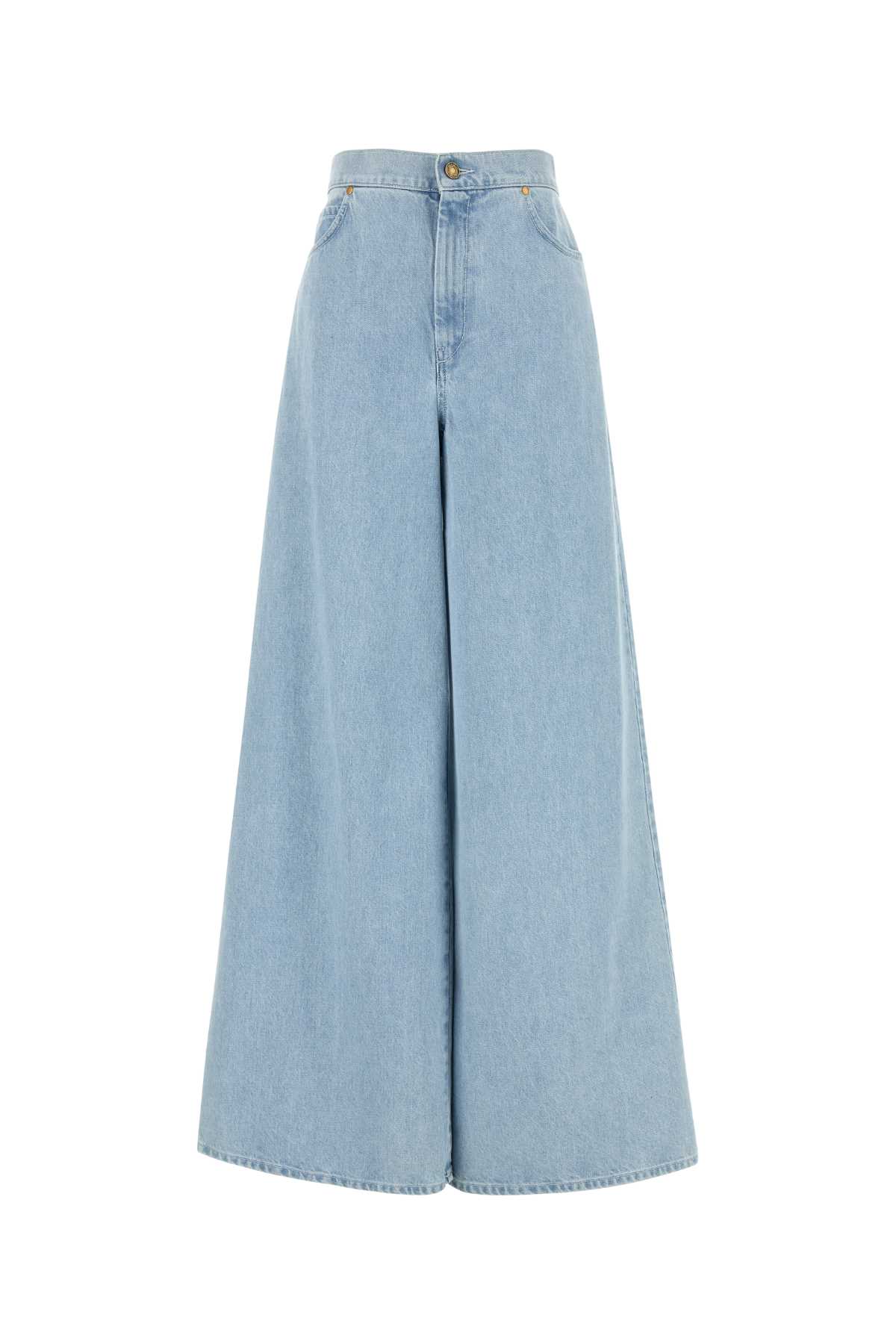 Max Mara Wide-leg High-waist Jeans With Classic Five-pocket Styling In Blue