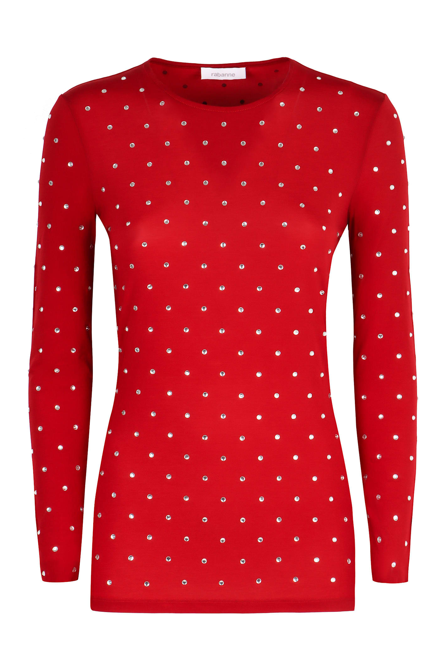 Shop Rabanne Long-sleeve Top In Red