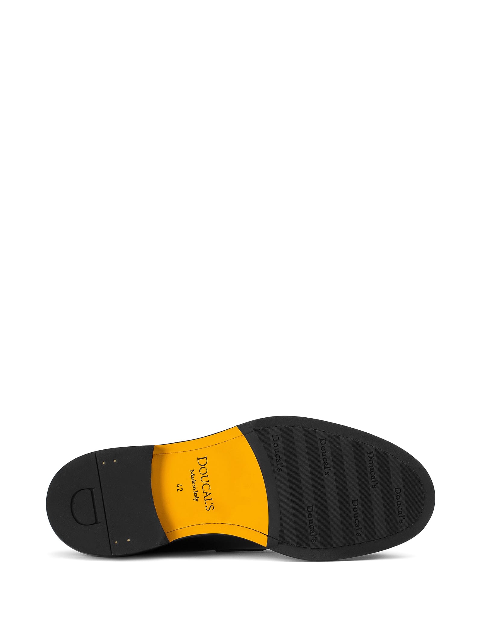 Shop Doucal's Black Leather Moccasin In Nero