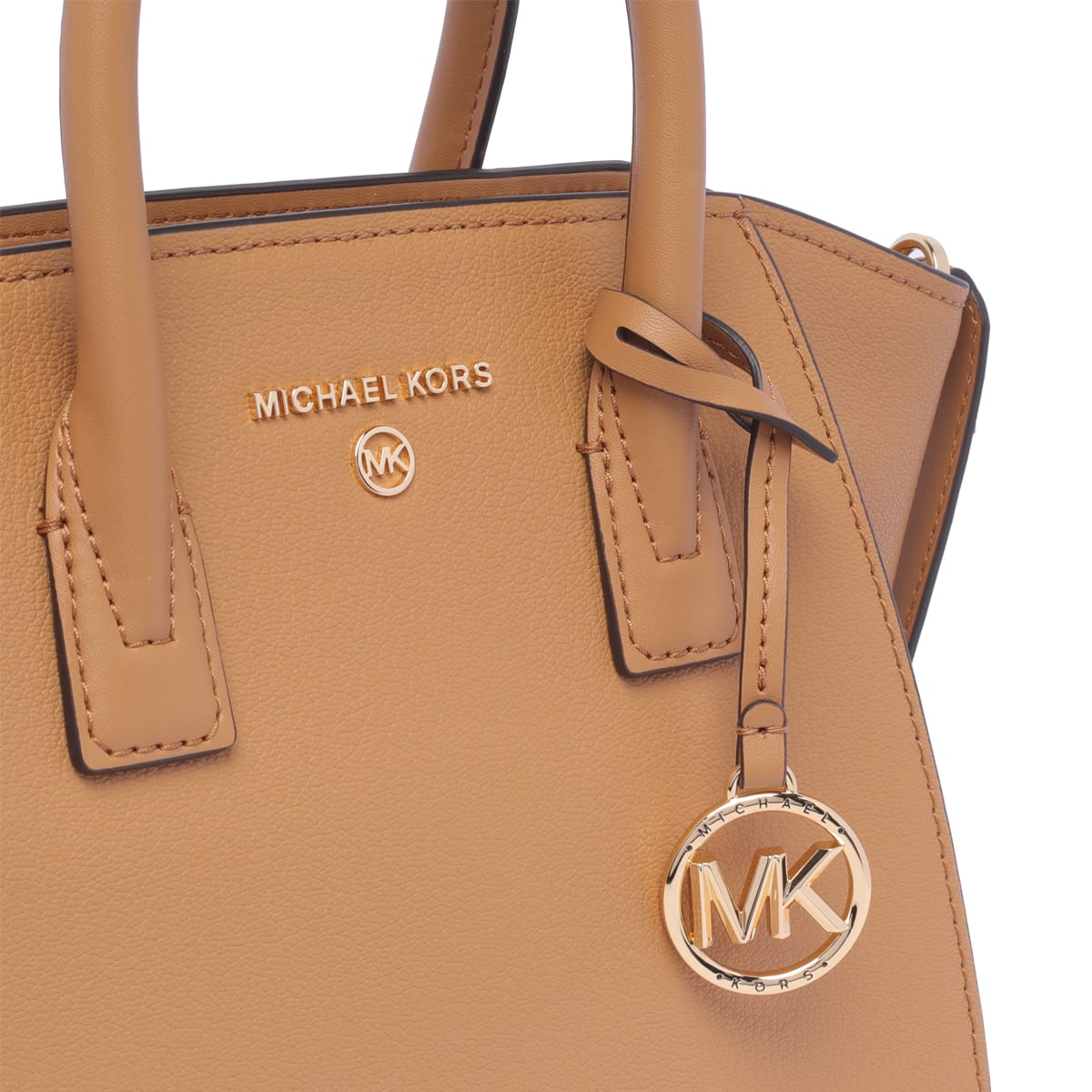 Shop Michael Michael Kors Avril Handbag In Brown