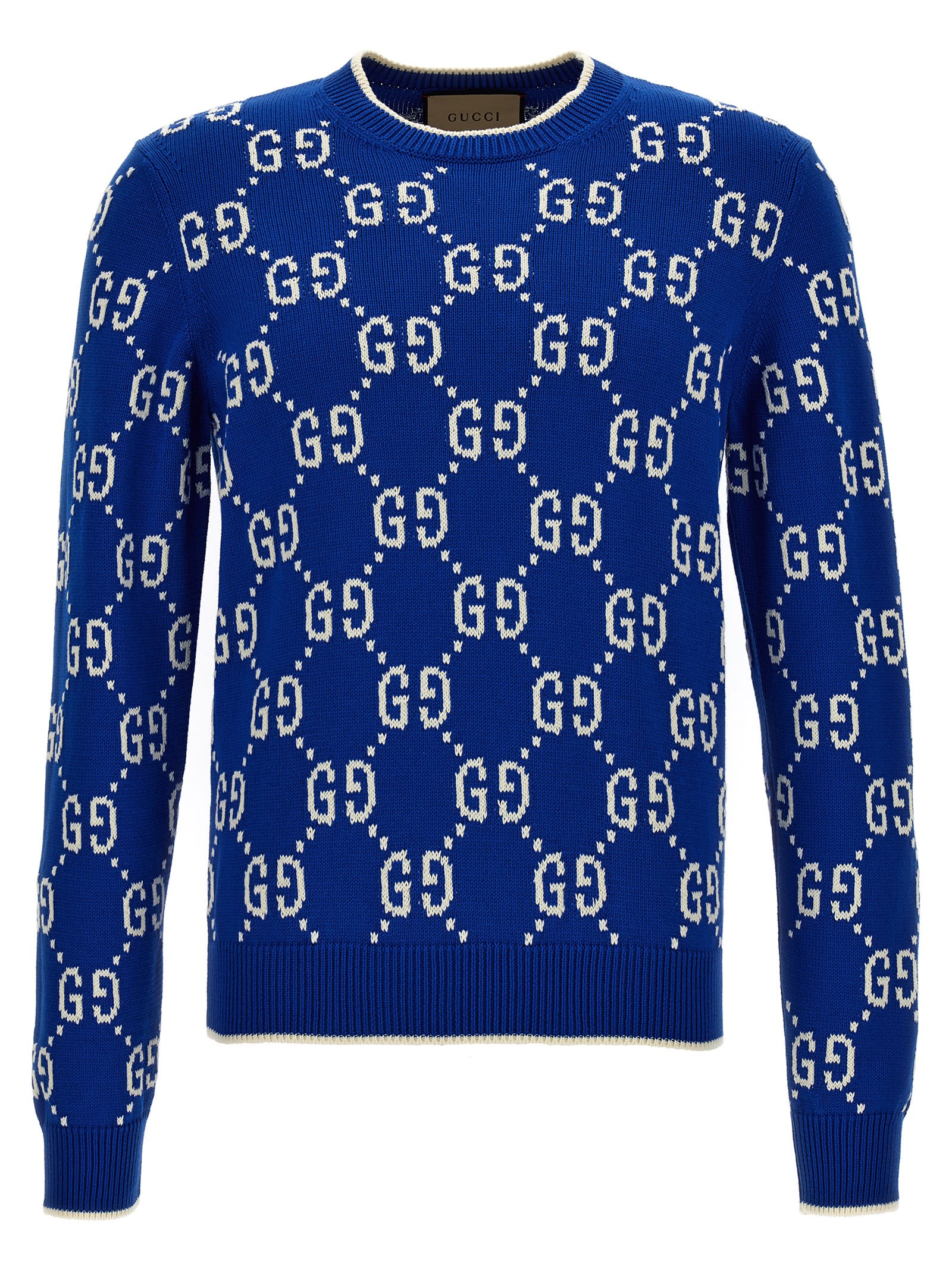 Shop Gucci Gg Sweater In Blue