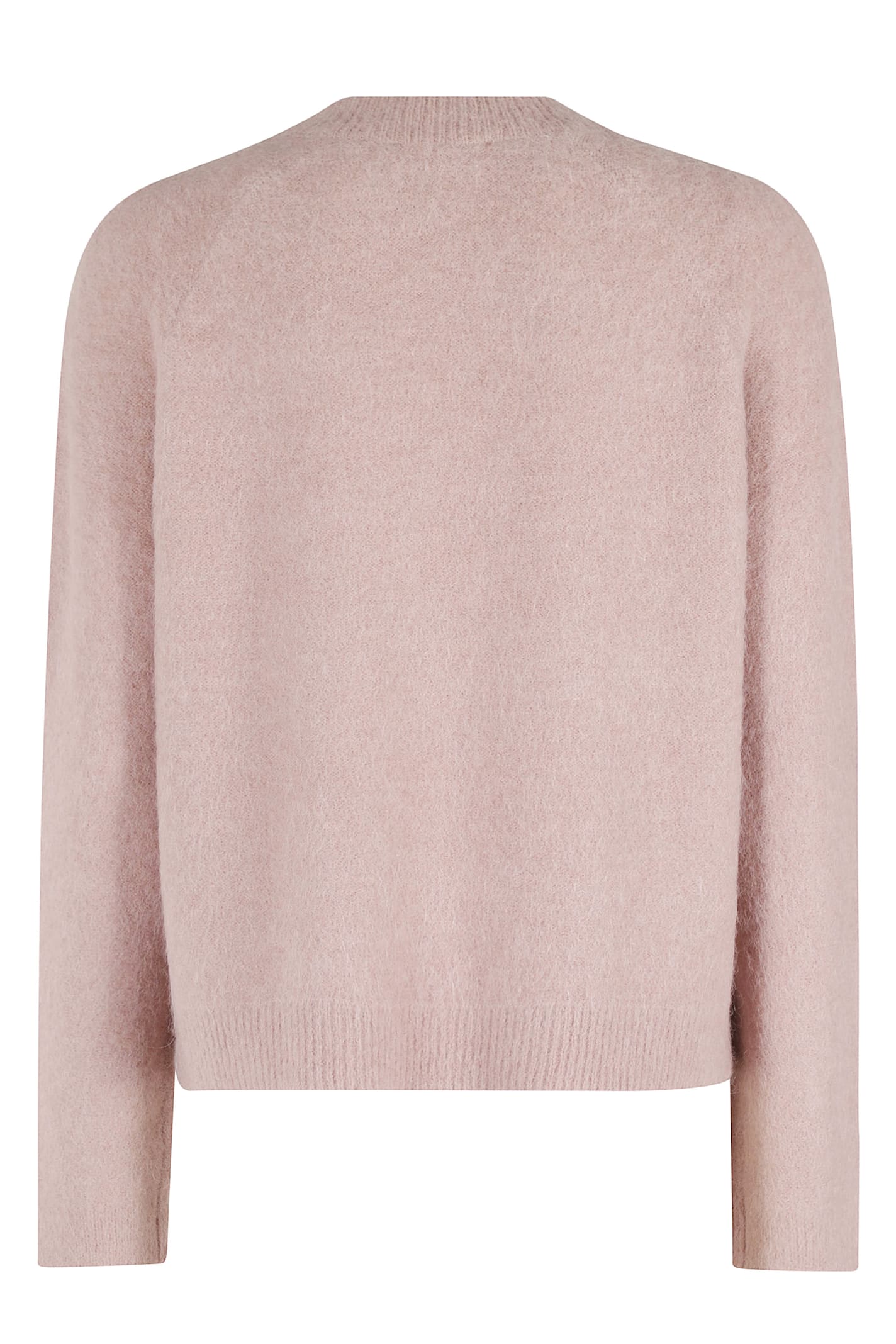 Vince Crew Brushed Sweater In Pink