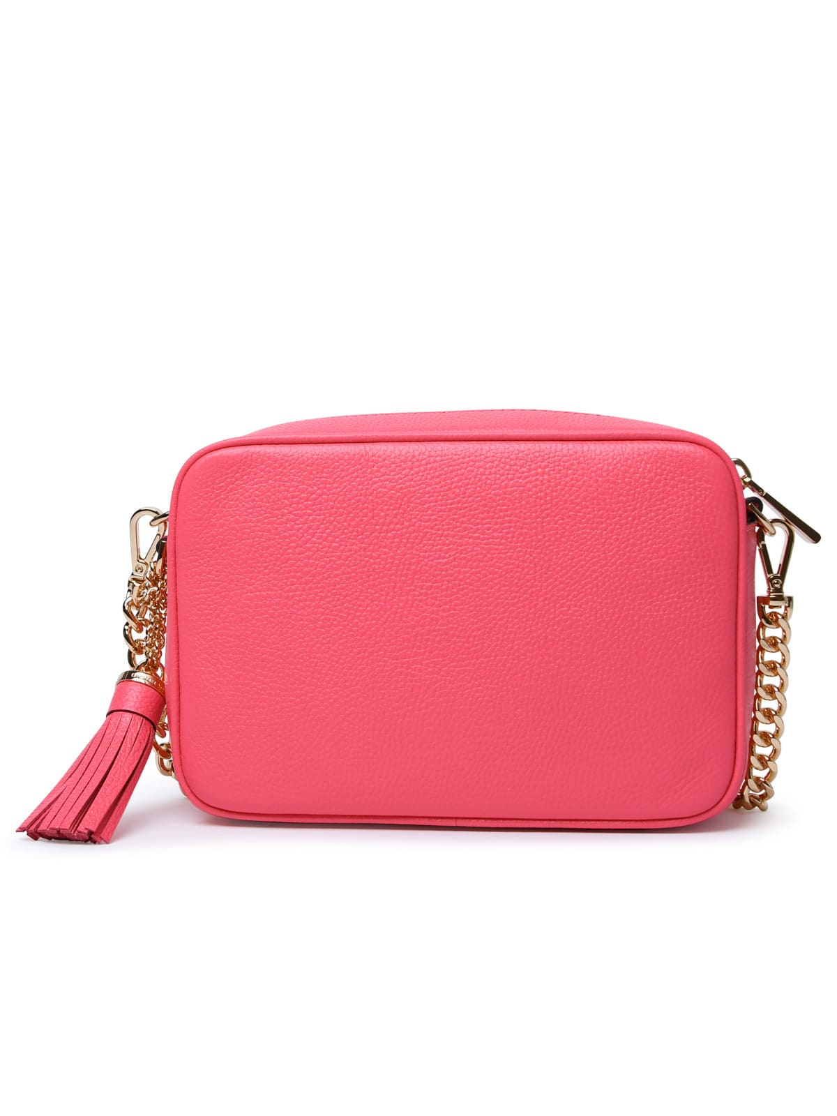 Shop Michael Michael Kors Camila Rose Ginny Leather Bag In Fucsia