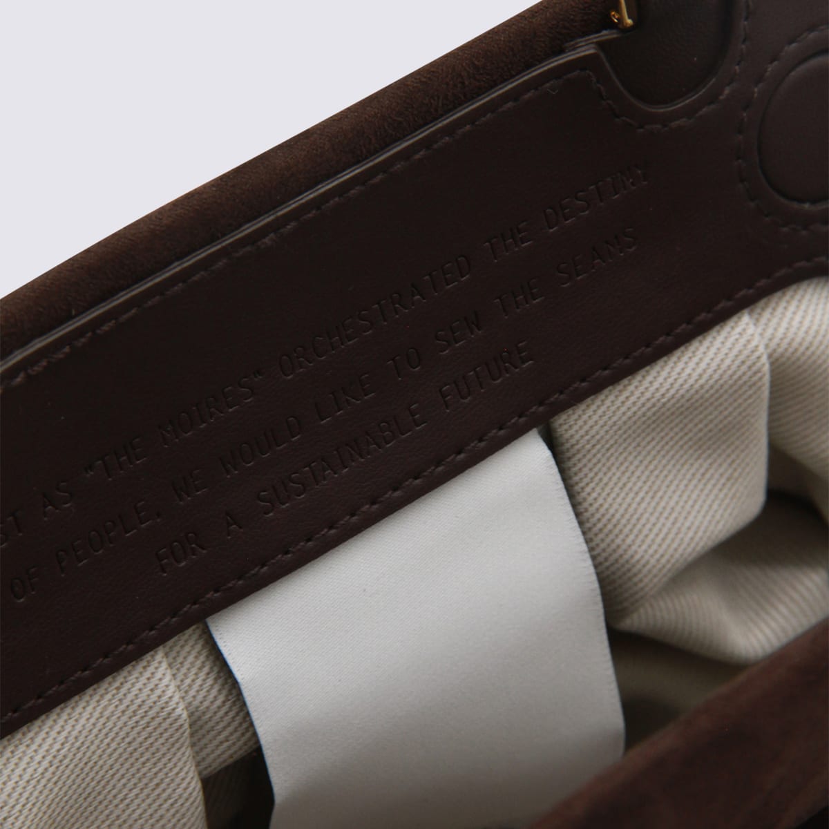 Themoirè Brown Vegan Bios Leather Clutches In Black
