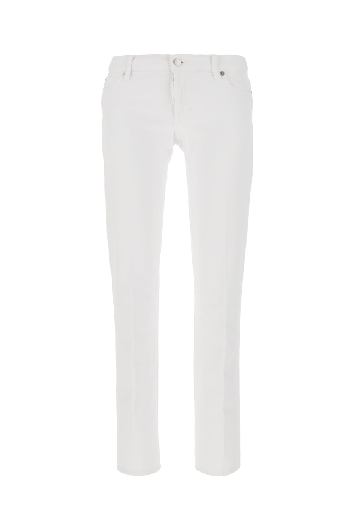 Dsquared2 White Stretch Denim Jennifer Jeans In 100