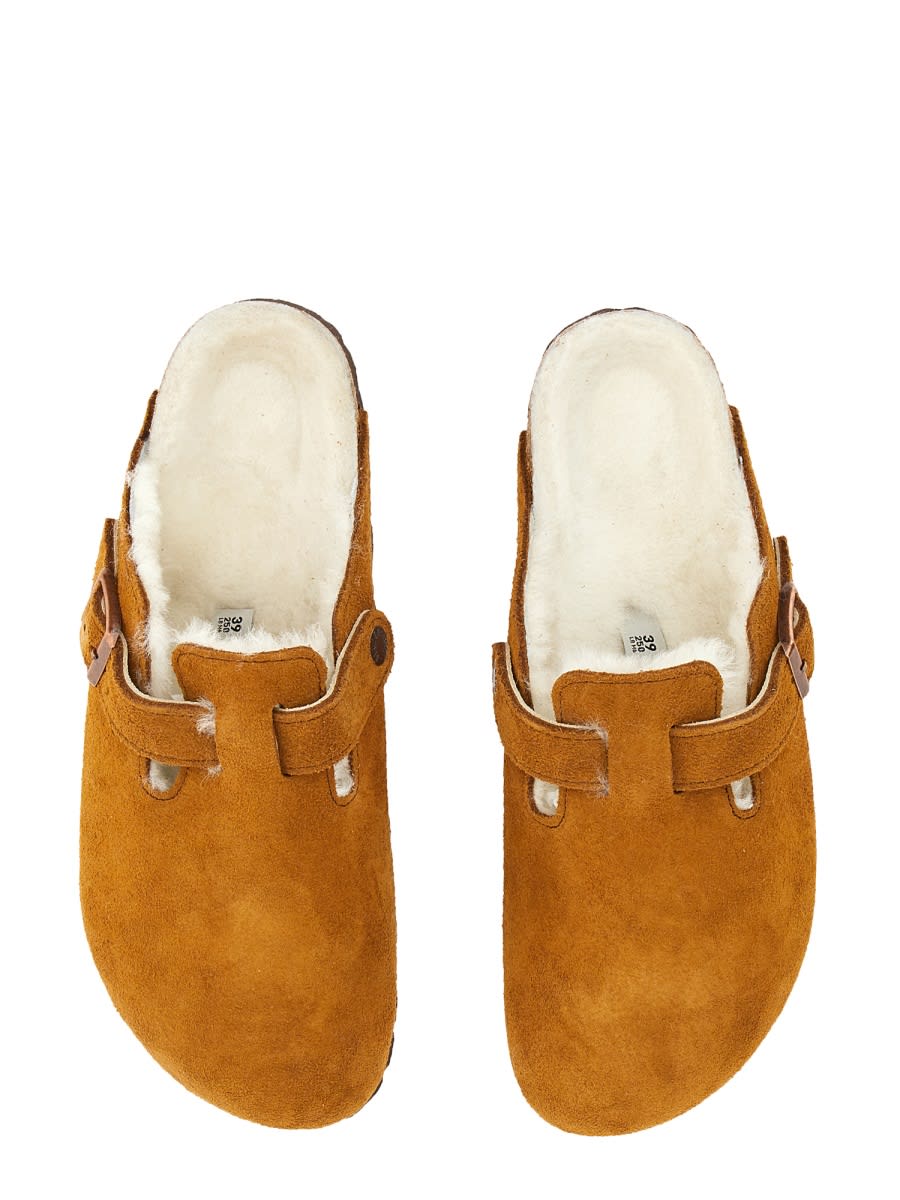 Shop Birkenstock Sabot Boston In Beige