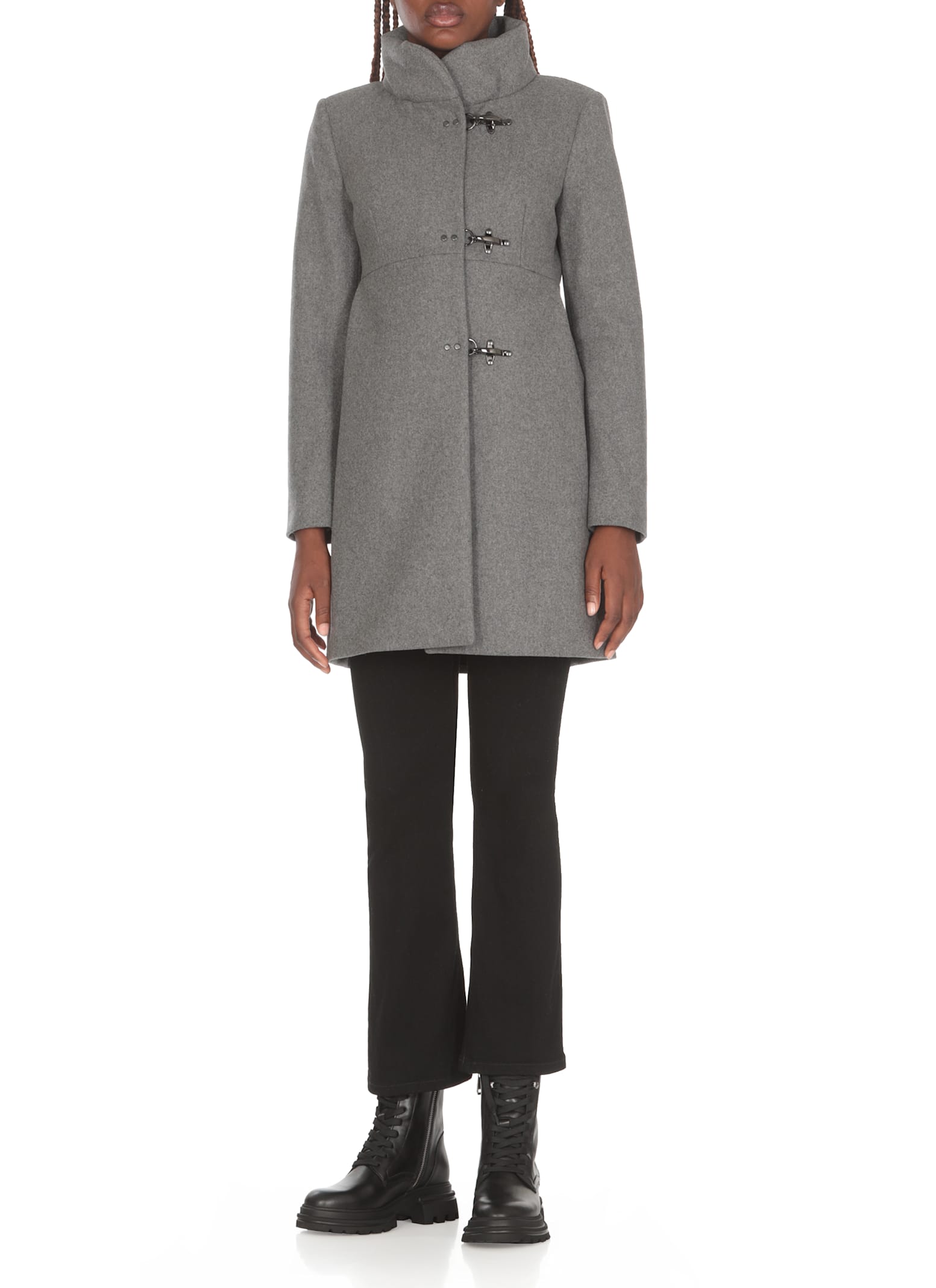 Fay Romantic Lined Coat In Grey