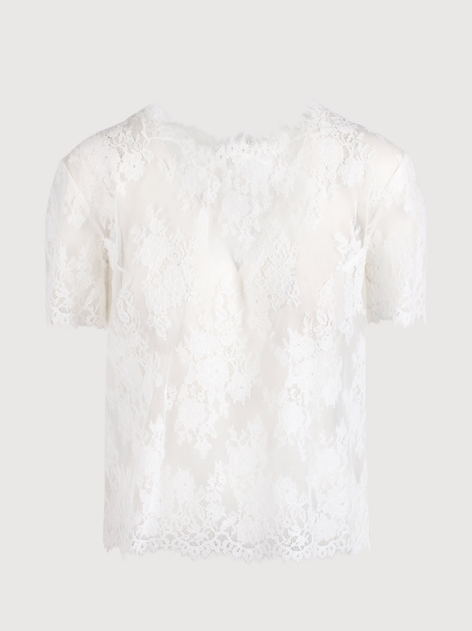 Shop Ermanno Scervino Boxy T-shirt With Lace