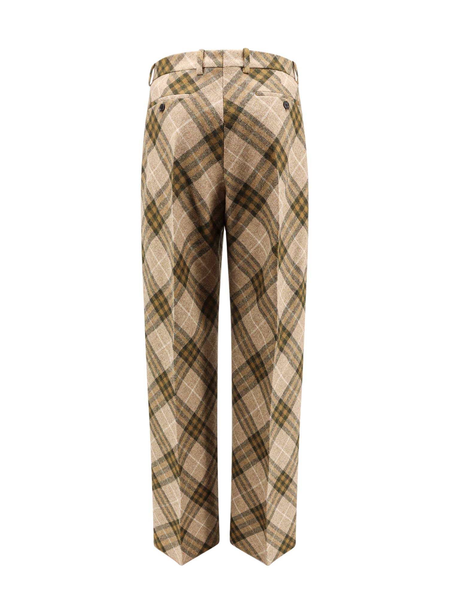 Shop Burberry Trouser In Green