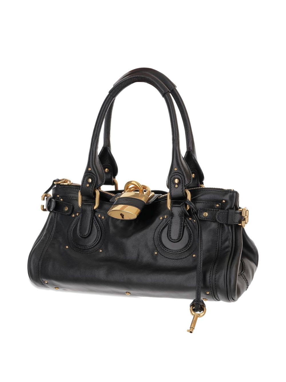 Chloé Paddington Shoulder Bag In Black Leather In Black