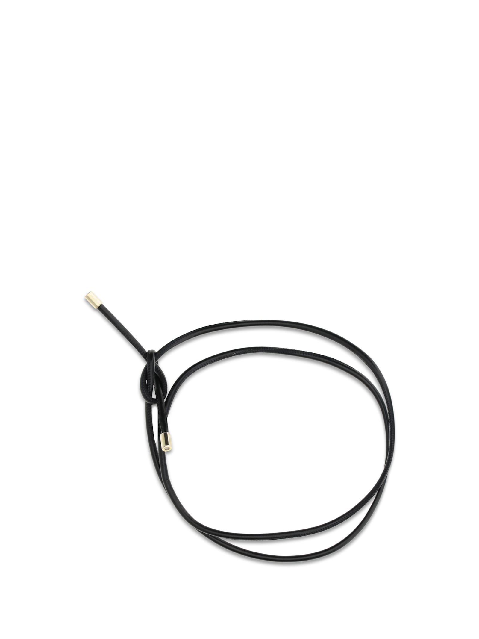 Forte Forte Tubular Belt With Metal Finials In Black