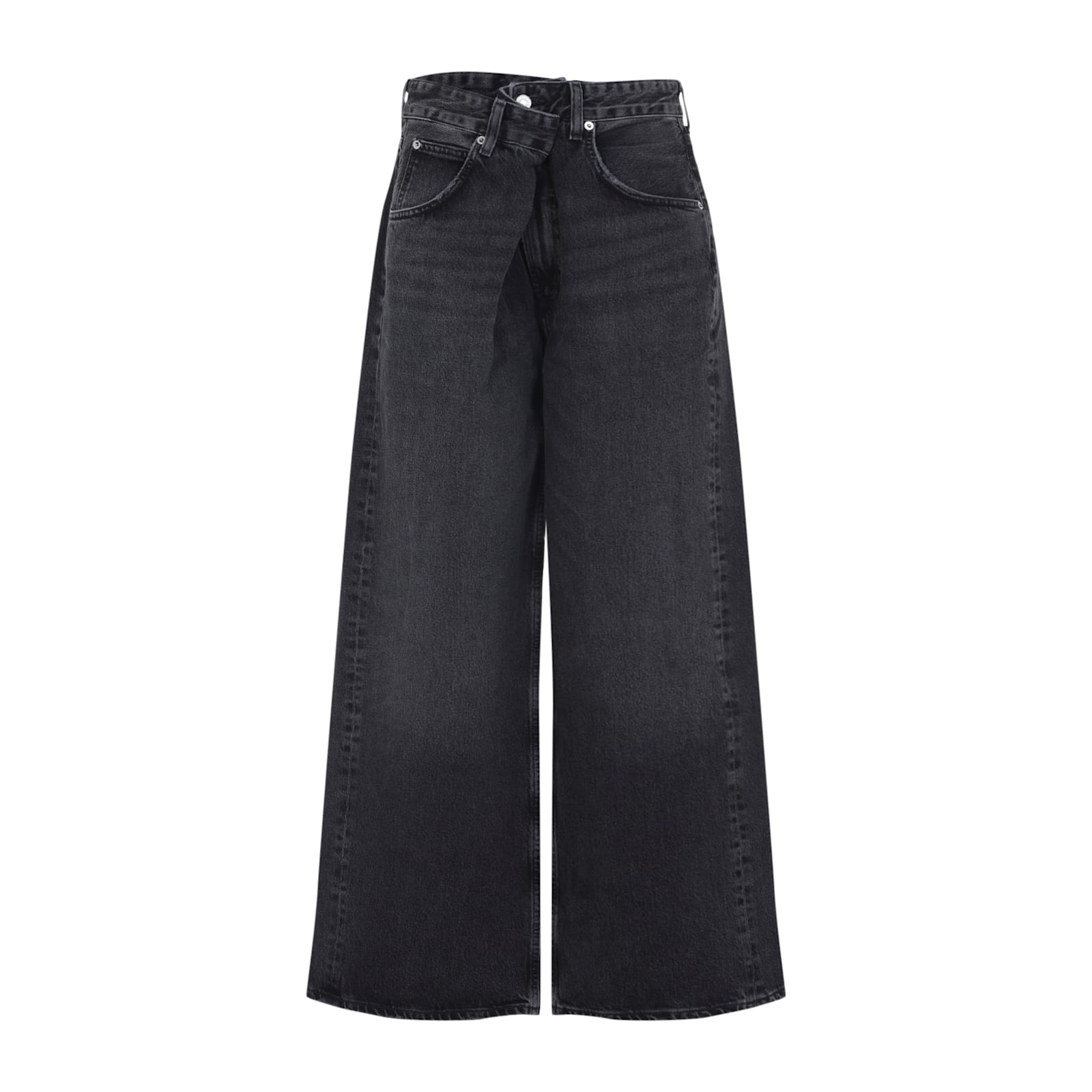 Agolde Vana Cotton Jeans In Black