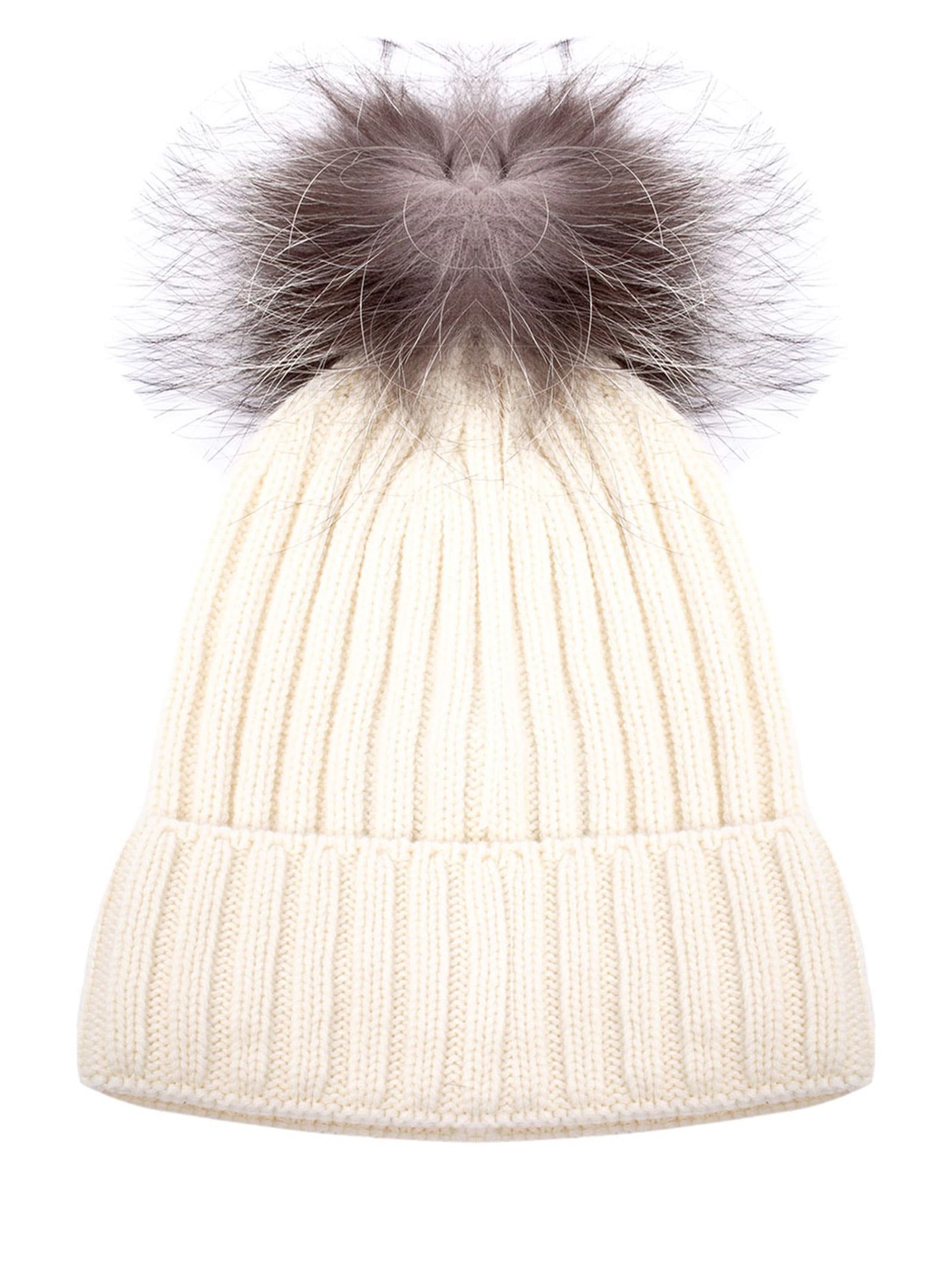 Fabiana Filippi Cream Wool, Silk, Cashmere Hat