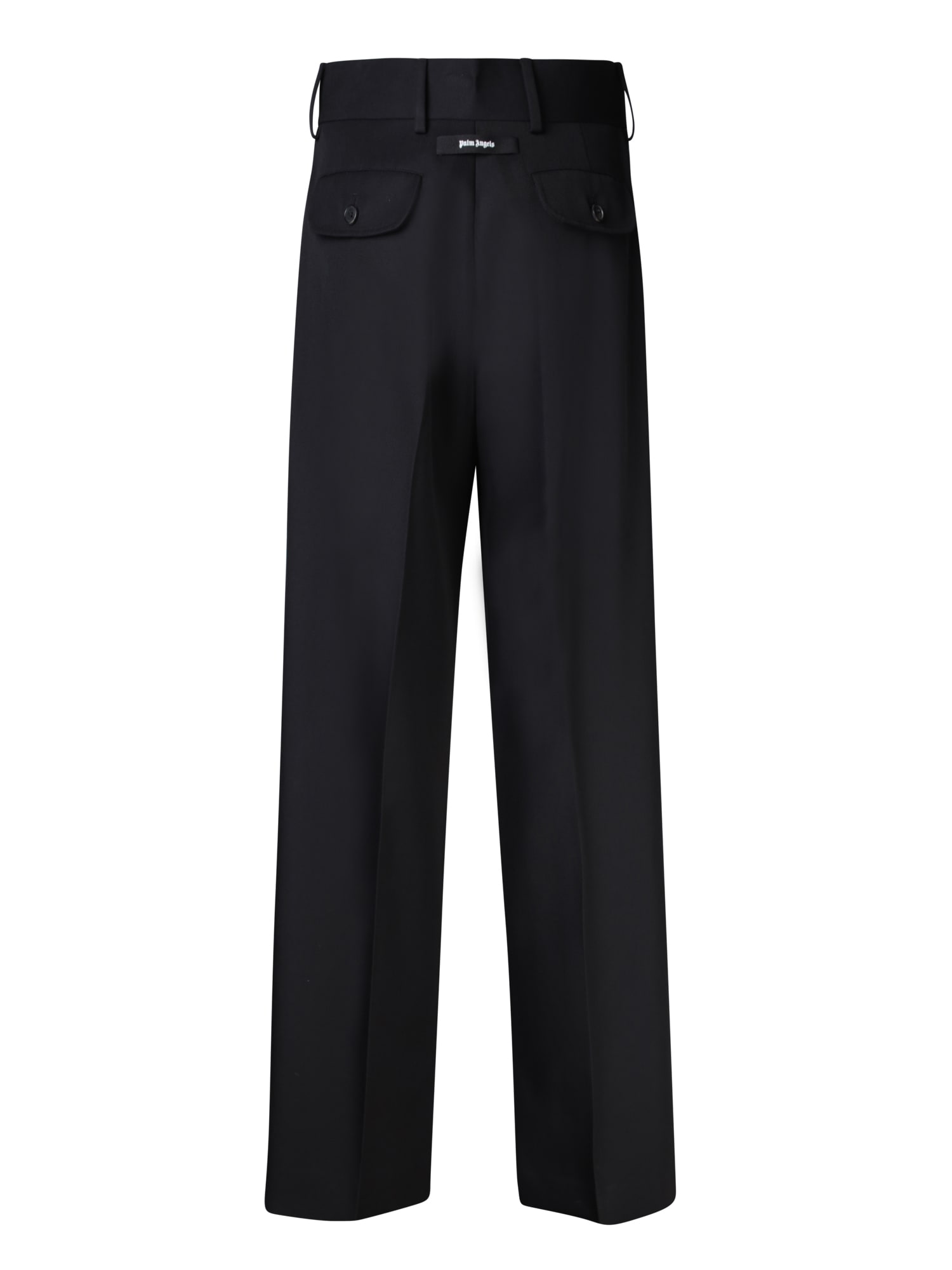 Shop Palm Angels Tailored Black Trousers In White