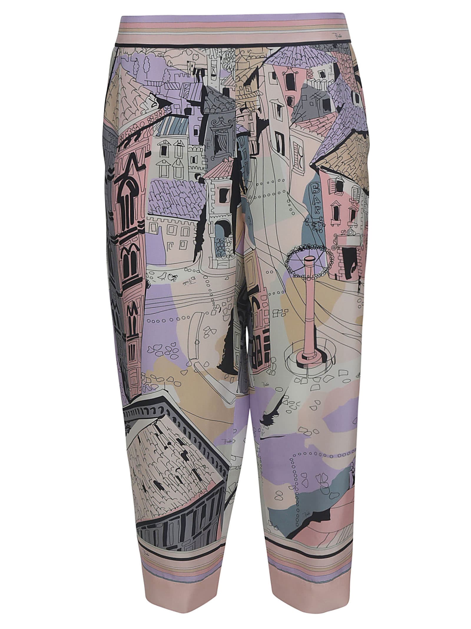 Emilio Pucci PRINTED CROPPED TROUSERS