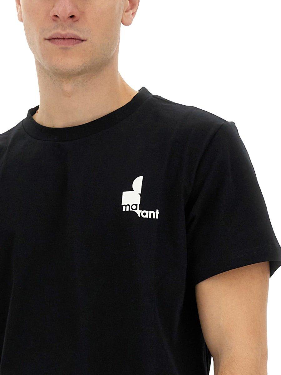 Shop Isabel Marant Logo-printed Crewneck T-shirt In Black