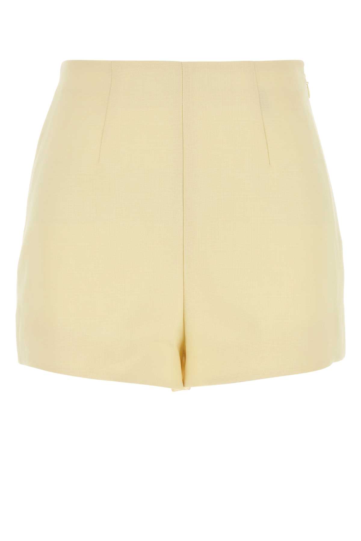 Ami Alexandre Mattiussi Ami Women Pastel Yellow Wool Shorts In Yellow