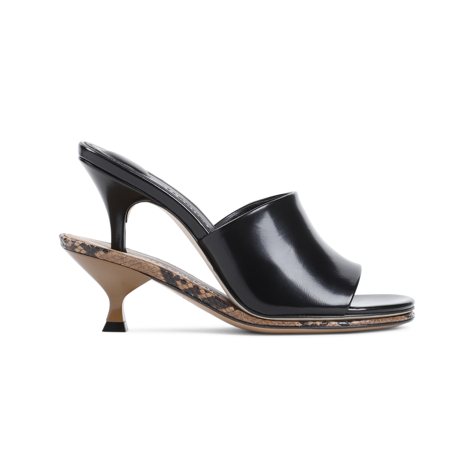 Shop Jacquemus Les Doubles Mules In Bb Black Light Brown