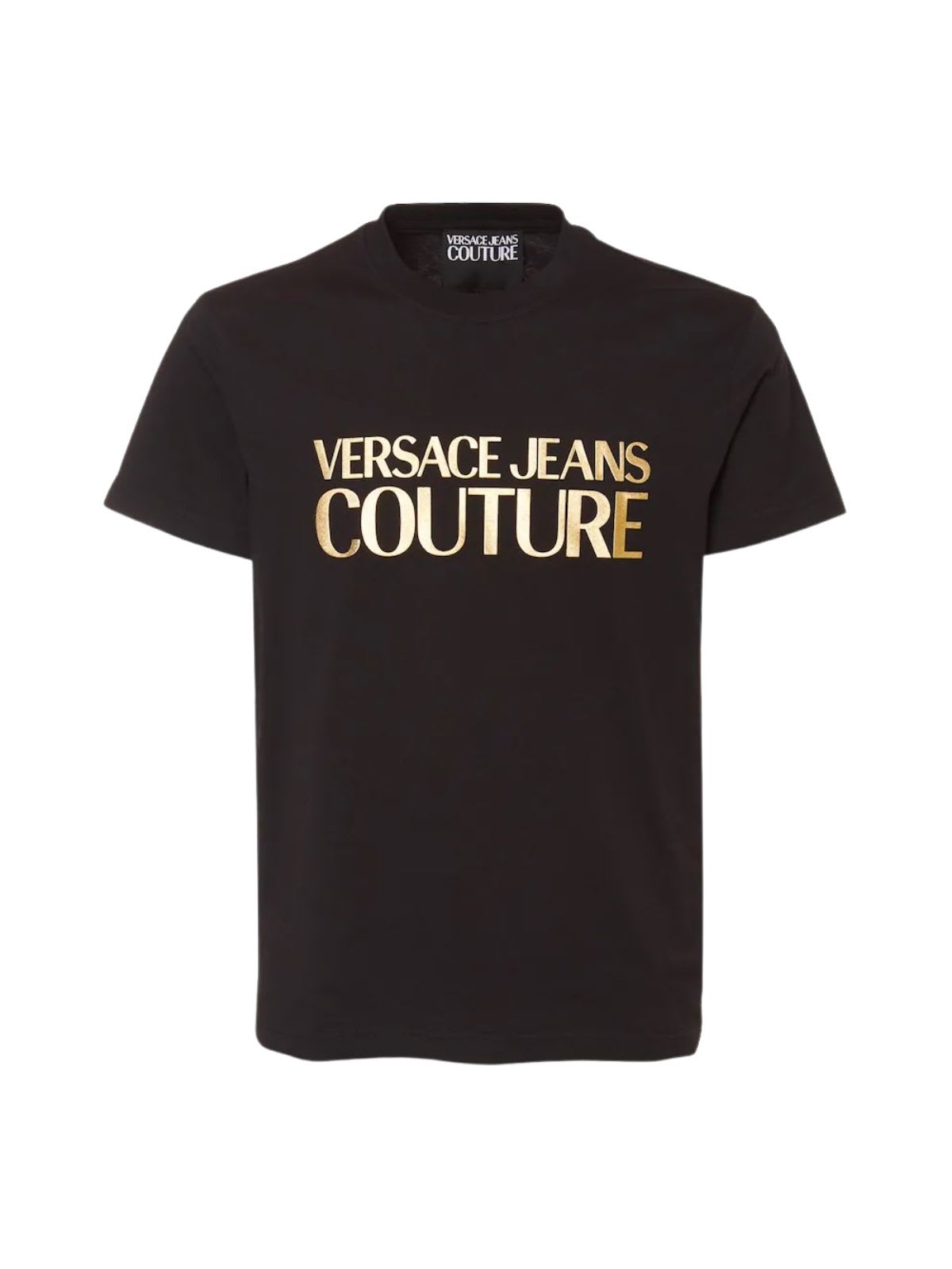 Versace Jeans Couture Cotton Jersey S Logo Thick Foil T-shirt