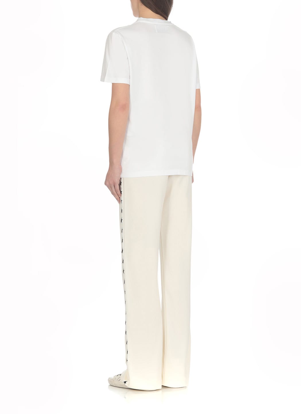 Golden Goose Iconic Star Logo Short Sleeve T-shirt In White