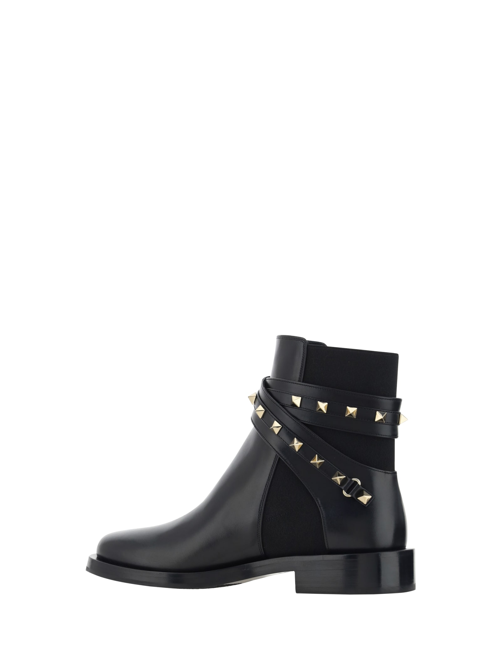 Shop Valentino Beatle Ankle Boots In Nero