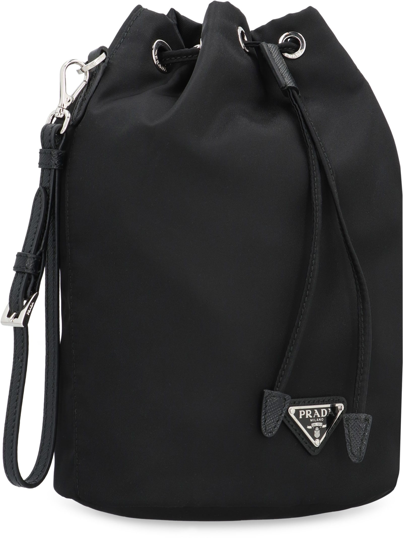 Prada Re-nylon Pouch In Nero
