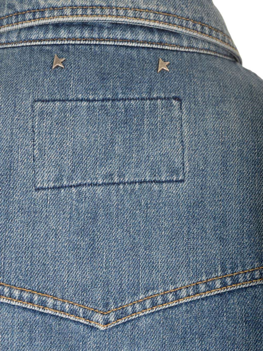 Golden Goose Denim Shirtdress In Blue