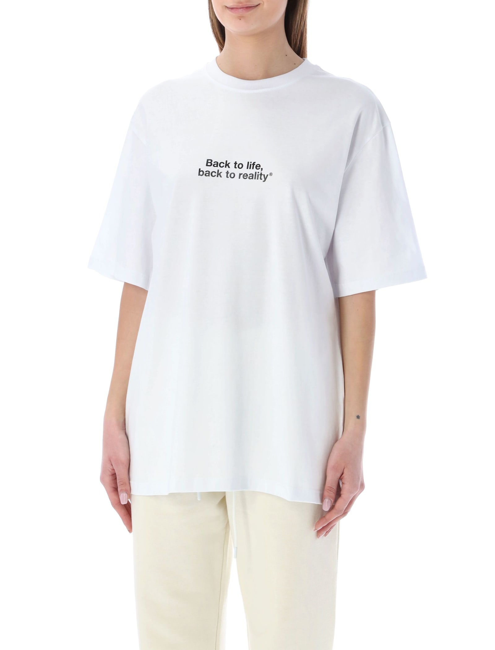 MSGM Back To Life Back To Reality T-shirt