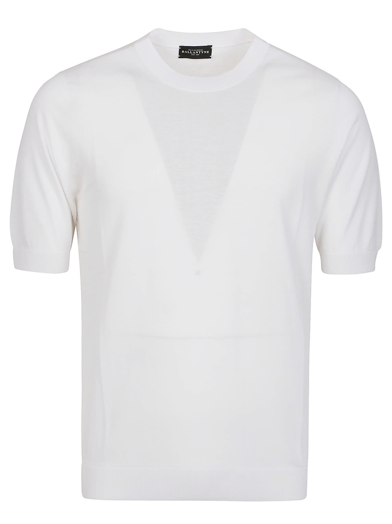 Shop Ballantyne Plain T-shirt In Optical White