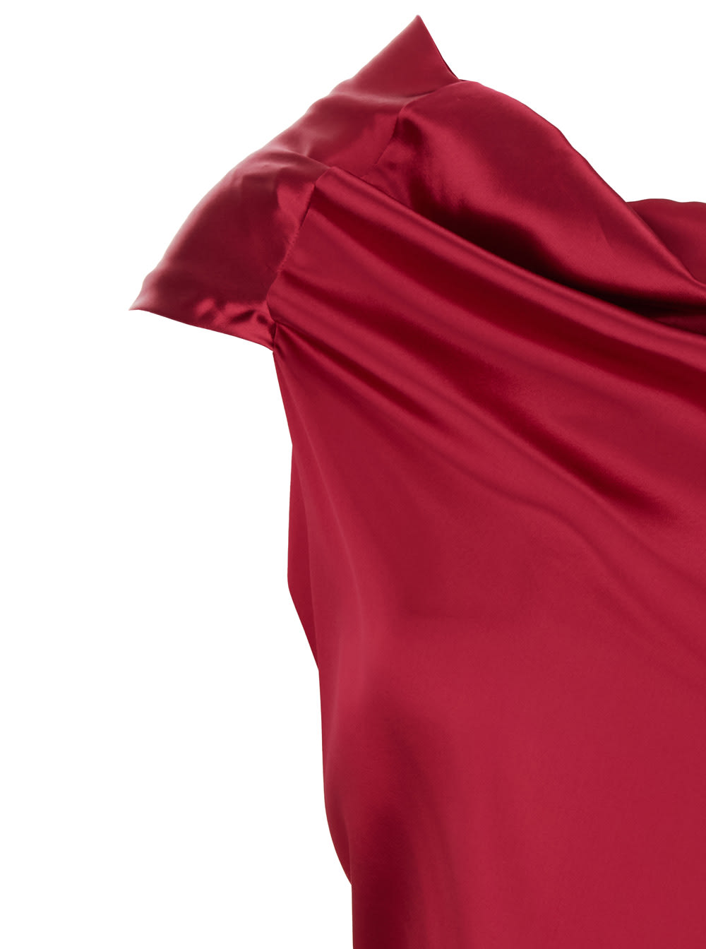 Alberta Ferretti Abito Raso Lucido In Red