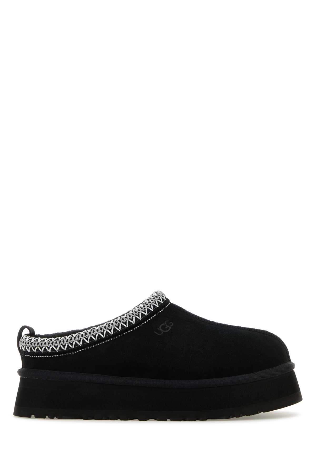 Ugg Black Suede Tazz Ii Slippers In Black