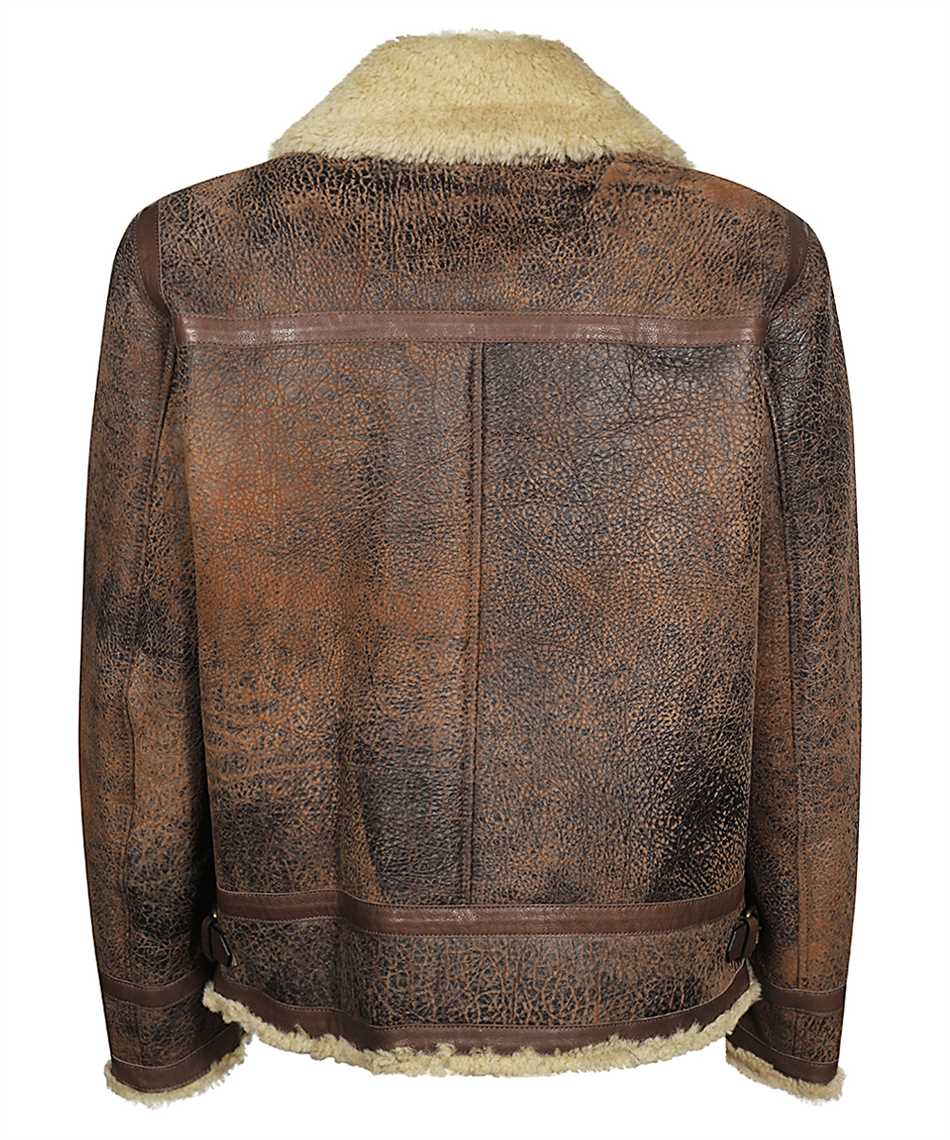 Shop Dsquared2 Leather Jacket In Brown