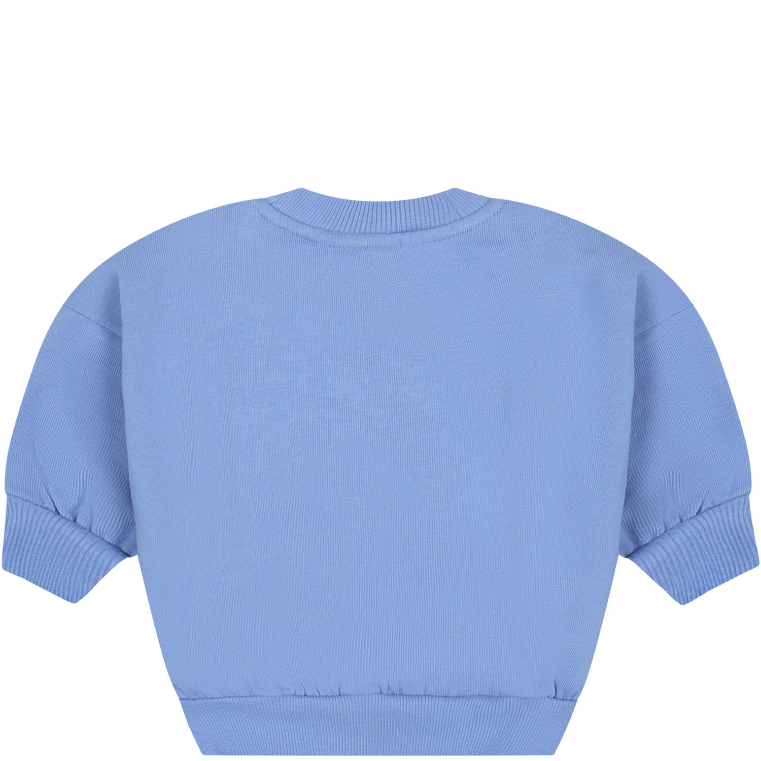 Shop Mini Rodini Light Blue Sweatshirt For Baby Kids With Dog