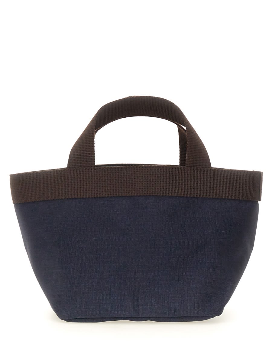 Shop Herve Chapelier Small Shopping Bag In Blue