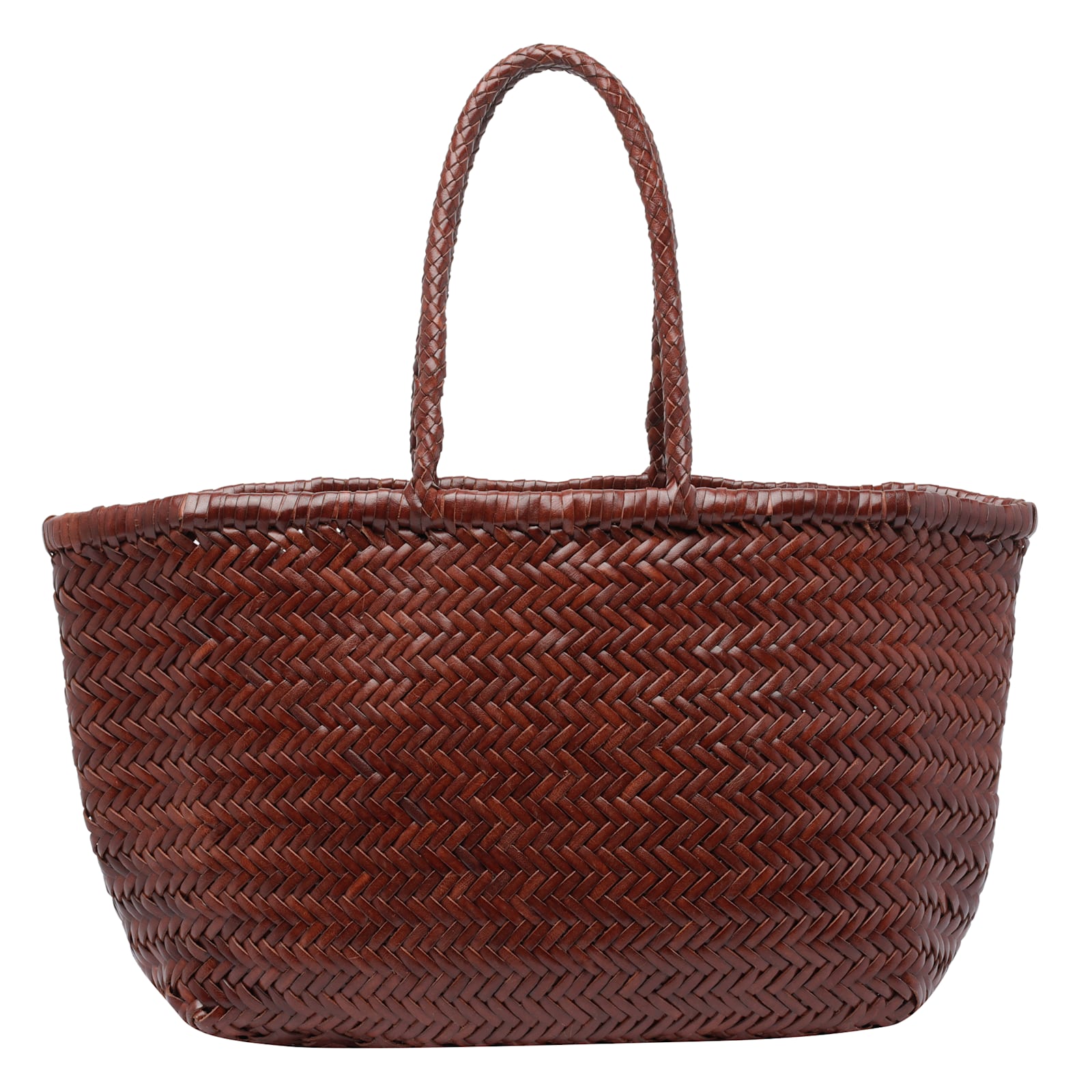Dragon Diffusion Women Big Bamboo Triple Jump Basket Bag In Brown