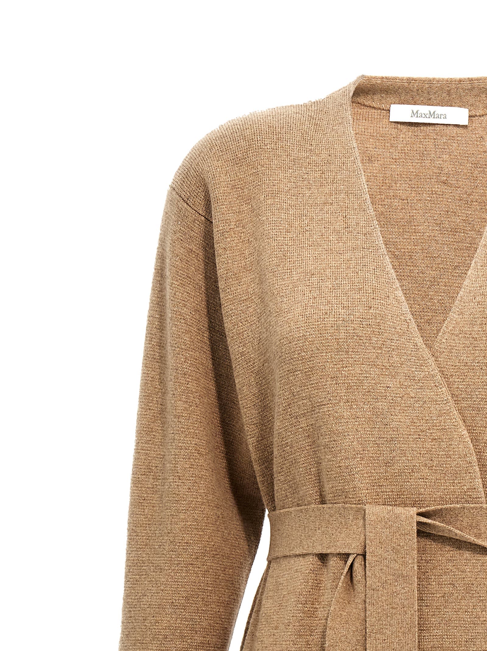 Shop Max Mara Gestro Cardigan In Daino