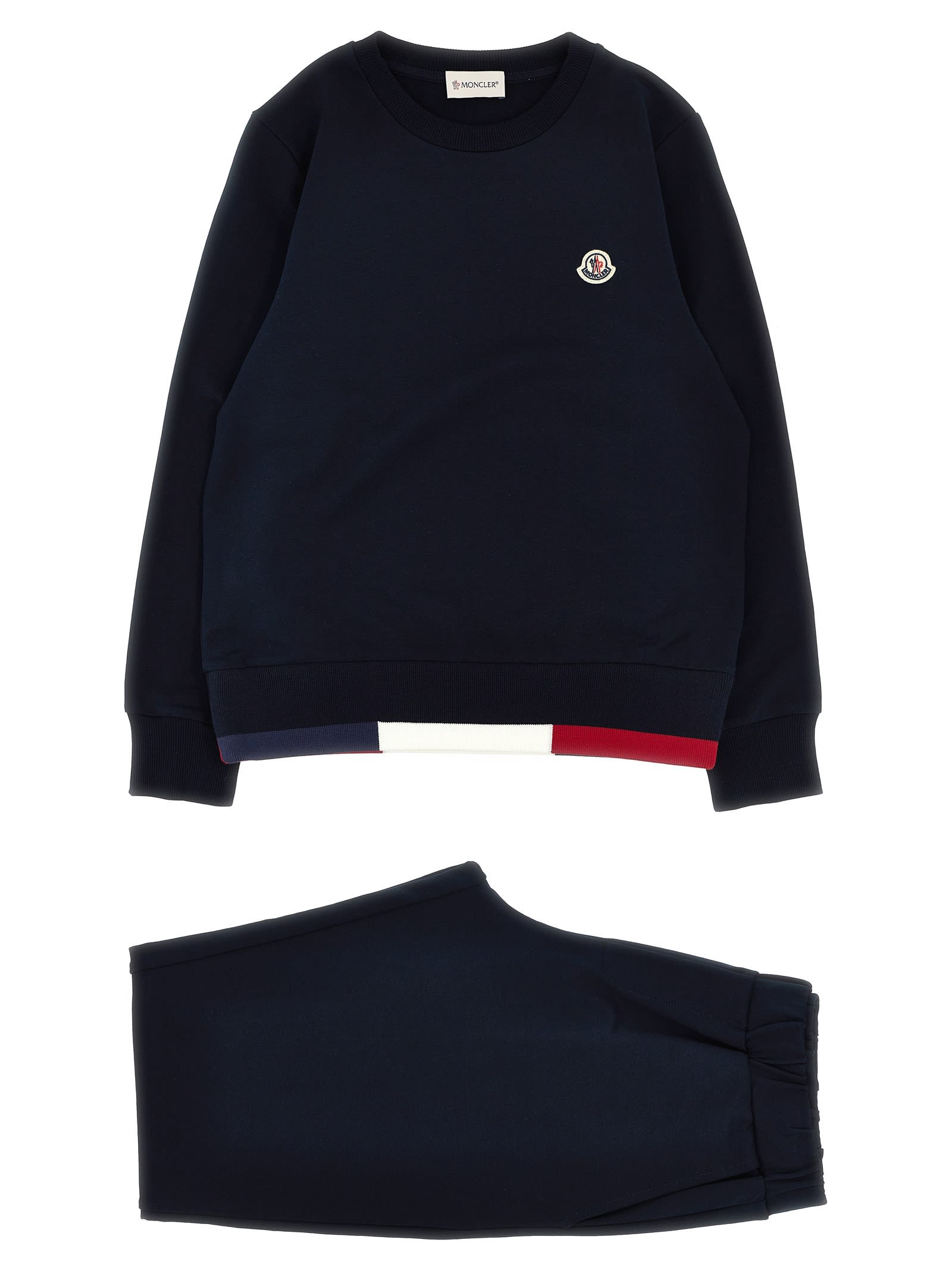 Moncler Two Pieces Suit In Blue