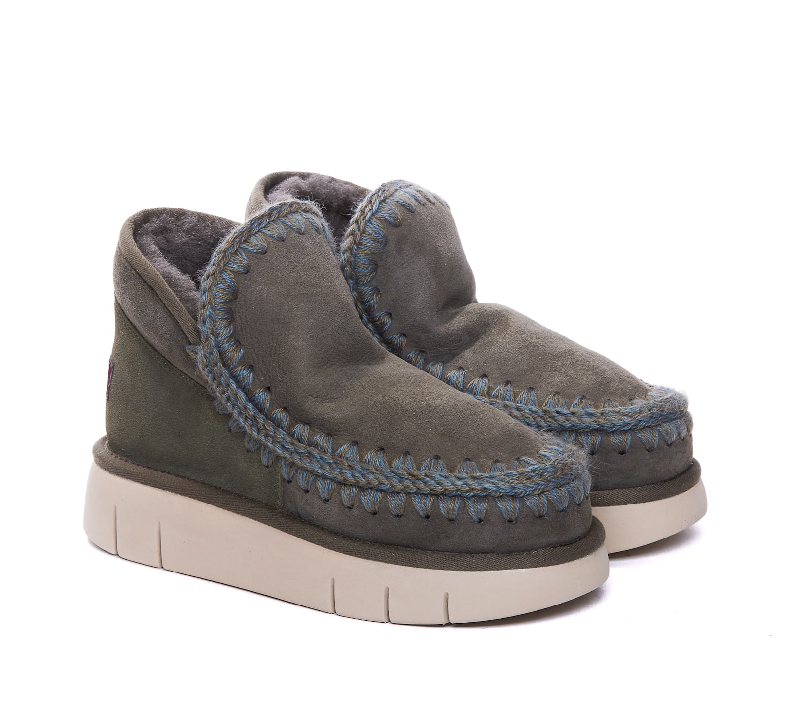 Shop Mou Eskimo Bounce Sneakers In Green